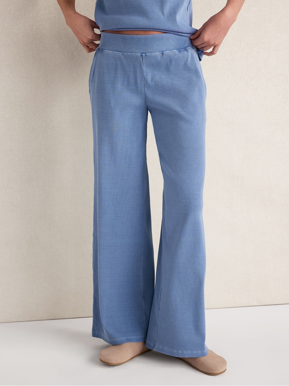 Haven Well Within • Resti Organic Cotton Rib Knit Wide Leg Pants